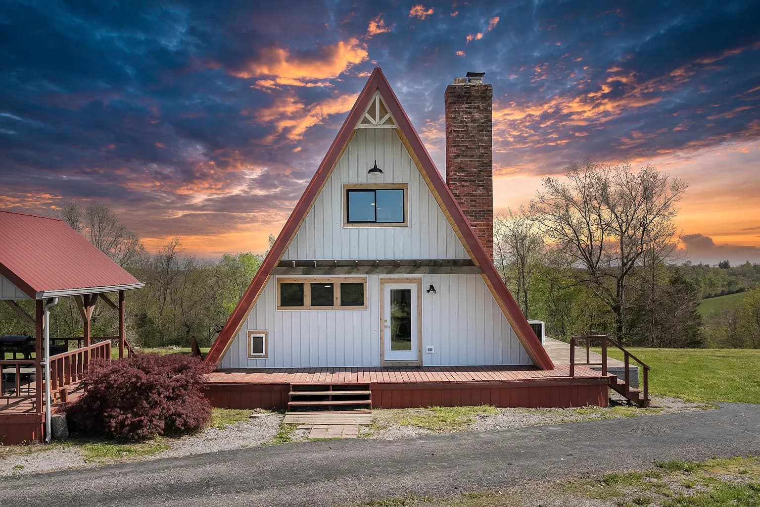 Queen City Farm at sunset